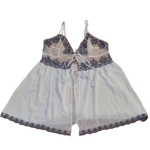 VICTORIA'S SECRET Vintage Babydoll Slip Blue Size Small